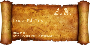 Lucz Márk névjegykártya