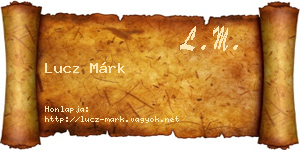 Lucz Márk névjegykártya