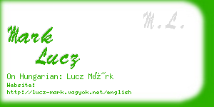mark lucz business card